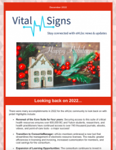 Preview of eHLbc Vital Signs newsletter December 2022